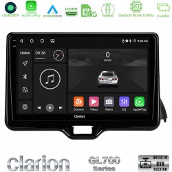 Clarion GL700 Series 8Core Android13 4+64GB Toyota Yaris 2020-> Navigation Multimedia Tablet 10" Με Carplay & Android Auto