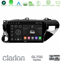 Clarion GL700 Series 8Core Android13 4+64GB Toyota Hilux 2017-2024 Navigation Multimedia Tablet 10" Με Carplay & Android Auto
