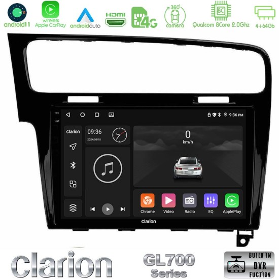 Clarion GL700 Series 8Core Android13 4+64GB VW GOLF 7 Navigation Multimedia Tablet 10" Με Carplay & Android Auto Clarion GL700 Series 8Core Android13 4+64GB VW GOLF 7 Navigation Multimedia Tablet 10" Με Carplay & Android Auto