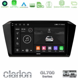 Clarion GL700 Series 8Core Android13 4+64GB VW Passat Navigation Multimedia Tablet 10" Με Carplay & Android Auto