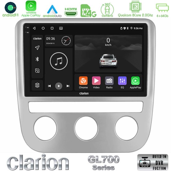 Clarion GL700 Series 8Core Android13 4+64GB VW Scirocco / Eos Navigation Multimedia Tablet 9" Με Carplay & Android Auto Clarion GL700 Series 8Core Android13 4+64GB VW Scirocco / Eos Navigation Multimedia Tablet 9" Με Carplay & Android Auto