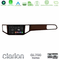 Clarion GL700 Series 8Core Android13 4+64GB VW Sportsvan 2014-2020 Navigation Multimedia Tablet 9" (Ξύλινη απόχρωση) Με Carplay & Android Auto
