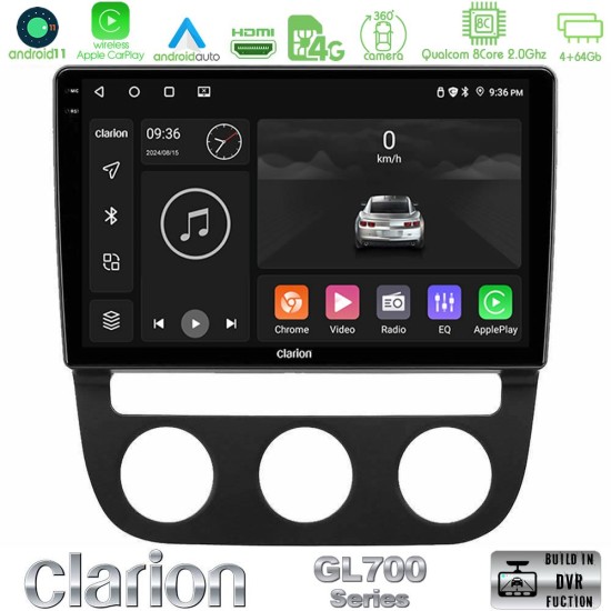 Clarion GL700 Series 8Core Android13 4+64GB VW Jetta Navigation Multimedia Tablet 10" Με Carplay & Android Auto Clarion GL700 Series 8Core Android13 4+64GB VW Jetta Navigation Multimedia Tablet 10" Με Carplay & Android Auto
