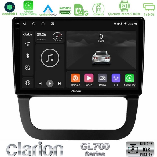 Clarion GL700 Series 8Core Android13 4+64GB VW Jetta Navigation Multimedia Tablet 10" Με Carplay & Android Auto Clarion GL700 Series 8Core Android13 4+64GB VW Jetta Navigation Multimedia Tablet 10" Με Carplay & Android Auto