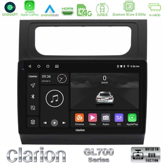 Clarion GL700 Series 8Core Android13 4+64GB VW Touran 2011-2015 Navigation Multimedia Tablet 10" Με Carplay & Android Auto Clarion GL700 Series 8Core Android13 4+64GB VW Touran 2011-2015 Navigation Multimedia Tablet 10" Με Carplay & Android Auto