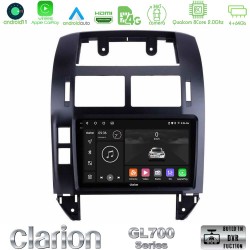 Clarion GL700 Series 8Core Android13 4+64GB VW Polo 2002-2009 Navigation Multimedia Tablet 9" Με Carplay & Android Auto