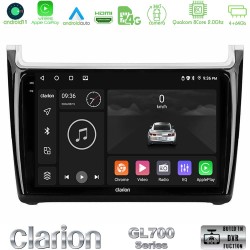 Clarion GL700 Series 8Core Android13 4+64GB Vw Polo 2014-2017 Navigation Multimedia Tablet 9" Με Carplay & Android Auto