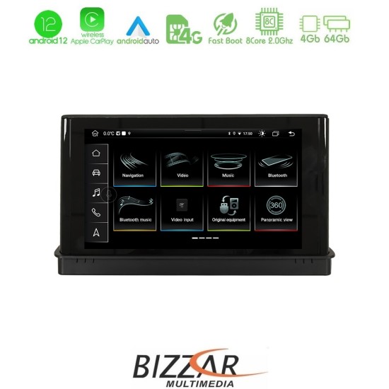 Bizzar OEM Audi A3 8V Android 12 (4+64GB) 8Core Multimedia Station 7" Original Style