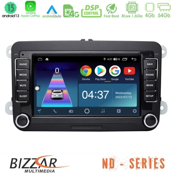 Bizzar ND Series 8Core Android13 4+64GB VW Group Navigation Multimedia 9" (OEM Style)