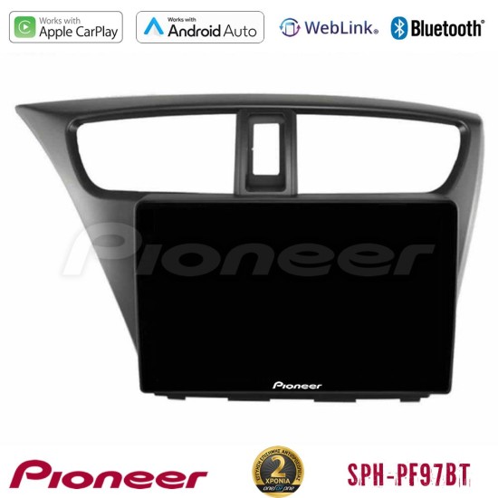 Pioneer SPH-PF97BT Series    Honda Civic Hatchback 2012-2015 Multimedia Station 9" (Tablet Style) Με Carplay & Android Auto