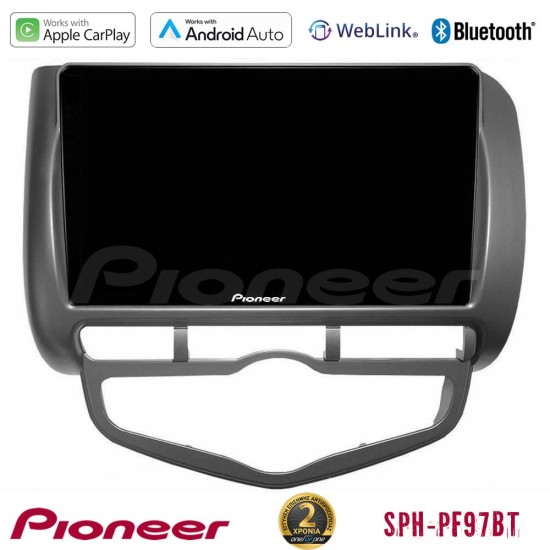 Pioneer SPH-PF97BT Series    Honda Jazz 2002-2008 (Auto A/C) Multimedia Station 9" (Tablet Style) Με Carplay & Android Auto