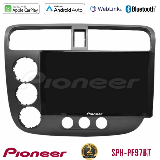 Pioneer SPH-PF97BT Series    Honda Civic 2001-2005 Multimedia Station 9" (Tablet Style) Με Carplay & Android Auto