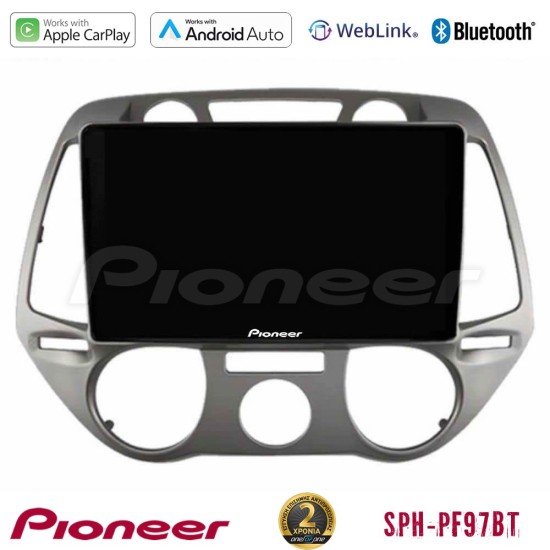 Pioneer SPH-PF97BT Series    Hyundai i20 2009-2012 Manual A/C Multimedia Station 9" (Tablet Style) Με Carplay & Android Auto