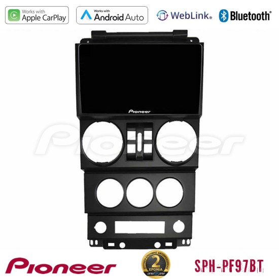 Pioneer SPH-PF97BT Series    Jeep Wrangler 2008-2010 Multimedia Station 9" (Tablet Style) Με Carplay & Android Auto