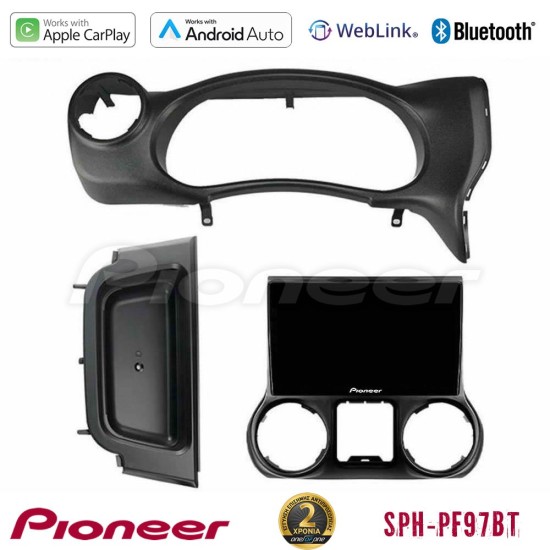 Pioneer SPH-PF97BT Series    Jeep Wrangler 2014-2017 Multimedia Station 9" (Tablet Style) Με Carplay & Android Auto