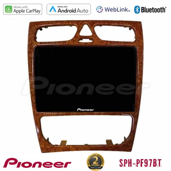 Pioneer SPH-PF97BT Series    Mercedes C Class (W203) Multimedia Station 9" (Tablet Style) (Wooden Style) Με Carplay & Android Auto