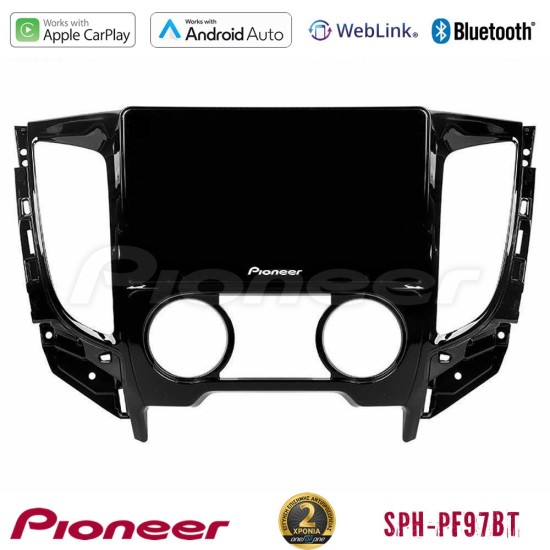 Pioneer SPH-PF97BT Series    Mitsubishi L200 2016-> & Fiat Fullback (Manual A/C) Multimedia Station 9" (Tablet Style) Με Carplay & Android Auto