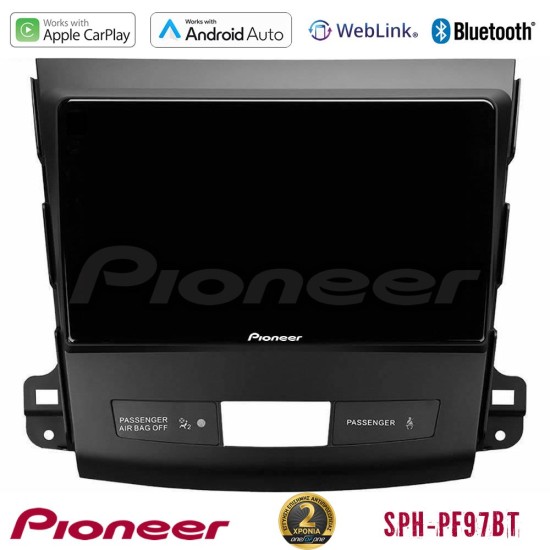 Pioneer SPH-PF97BT Series    Mitsubishi Outlander/Citroen C-Crosser/Peugeot 4007 Multimedia Station 9" (Tablet Style) Με Carplay & Android Auto