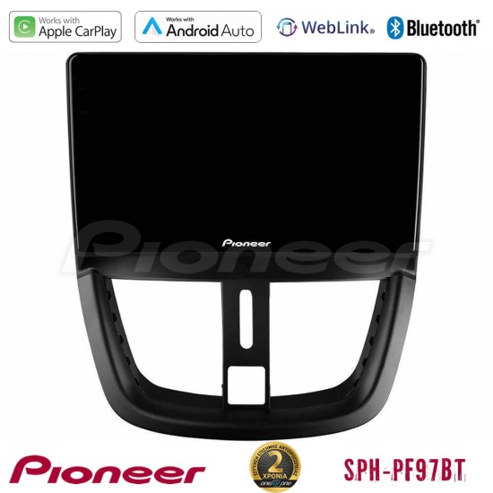 Pioneer SPH-PF97BT Series    Peugeot 207 Multimedia Station 9" (Tablet Style) Με Carplay & Android Auto