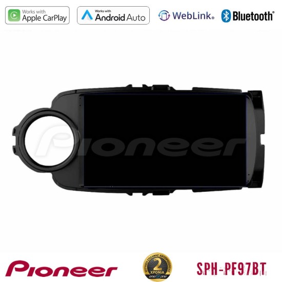 Pioneer SPH-PF97BT Series    Toyota Yaris Multimedia Station 9" (Tablet Style) (Μαύρο Χρώμα) Με Carplay & Android Auto