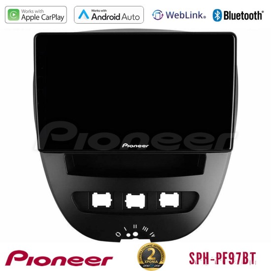 Pioneer SPH-PF97BT Series    Toyota Aygo/Citroen C1/Peugeot 107 Multimedia Station 9" (Tablet Style) Με Carplay & Android Auto