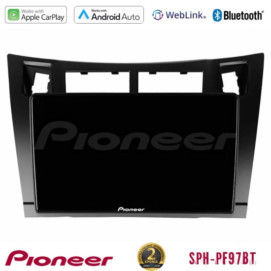 Pioneer SPH-PF97BT Series    Toyota Yaris Multimedia Station 9" (Tablet Style) (Μαύρο Χρώμα) Με Carplay & Android Auto