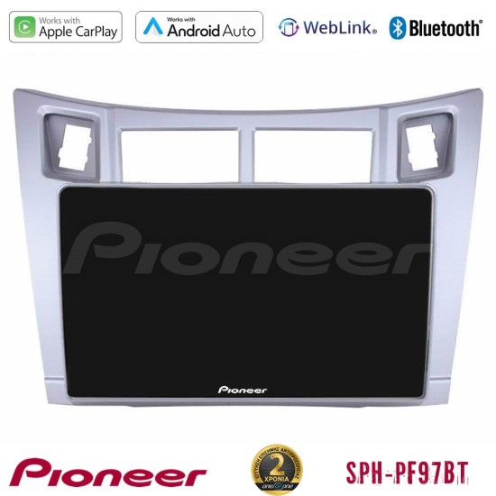 Pioneer SPH-PF97BT Series    Toyota Yaris Multimedia Station 9" (Tablet Style) (Ασημί Χρώμα) Με Carplay & Android Auto