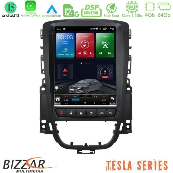 Bizzar Tesla Series 8Core Android13 4+64GB Opel Astra J 2010-2014 Navigation Multimedia Tablet 9.7"