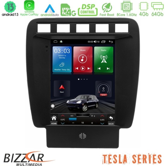 Bizzar Tesla Series 8Core Android13 4+64GB Porsche Cayenne 2003-2010 Navigation Multimedia Tablet 9.7"