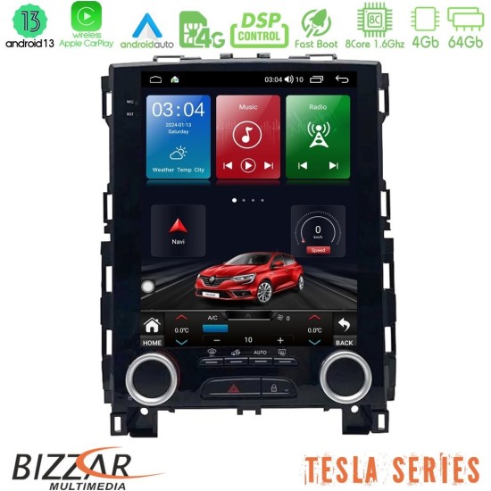 Bizzar Tesla Series 8Core Android13 4+64GB Renault Megane 4 Navigation Multimedia Tablet 9.7"