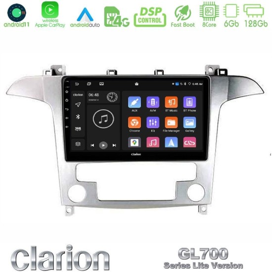Clarion GL700 Lite Series Ford S-Max 2006-2012 8Core Android11 6+128GB Navigation Multimedia Tablet 9" Με Carplay & Android Auto Με Carplay & Android Auto Clarion GL700 Lite Series Ford S-Max 2006-2012 8Core Android11 6+128GB Navigation Multimedia Tablet 9" Με Carplay & Android Auto Με Carplay & Android Auto