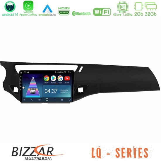 Bizzar LQ Series 4Core Android14 2+32GB Citroen C3 2009-2016 Navigation Multimedia Tablet 9"  Με Carplay & Android Auto (Μαύρο γυαλιστερό)