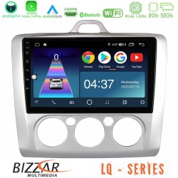 Bizzar LQ Series 4Core Android14 2+32GB Ford Focus Manual AC Navigation Multimedia Tablet 9" Με Carplay & Android Auto