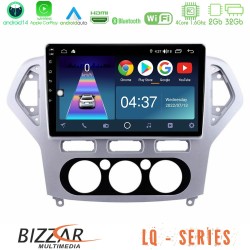 Bizzar LQ Series 4Core Android14 2+32GB Ford Mondeo 2007-2010 Manual A/C Navigation Multimedia Tablet 10" Με Carplay & Android Auto