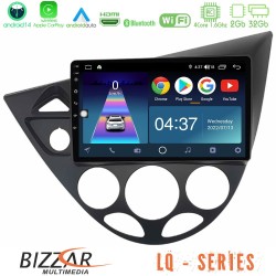 Bizzar LQ Series 4Core Android14 2+32GB Ford Focus 1999-2004 Navigation Multimedia Tablet 9" Με Carplay & Android Auto