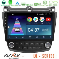 Bizzar LQ Series 4Core Android14 2+32GB Honda Accord 2002-2008 Navigation Multimedia Tablet 10" Με Carplay & Android Auto