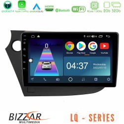 Bizzar LQ Series 4Core Android14 2+32GB Honda Insight 2009-2015 Navigation Multimedia Tablet 9" Με Carplay & Android Auto