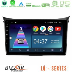 Bizzar LQ Series 4Core Android14 2+32GB Hyundai i30 2012-2017 Navigation Multimedia Tablet 9" Με Carplay & Android Auto