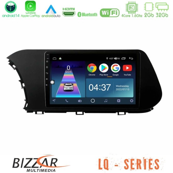 Bizzar LQ Series 4Core Android14 2+32GB Hyundai i20 2021-2023 Navigation Multimedia Tablet 9" Με Carplay & Android Auto