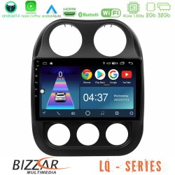 Bizzar LQ Series 4Core Android14 2+32GB Jeep Compass 2012-2016 Navigation Multimedia Tablet 9" Με Carplay & Android Auto Bizzar LQ Series 4Core Android14 2+32GB Jeep Compass 2012-2016 Navigation Multimedia Tablet 9" Με Carplay & Android Auto