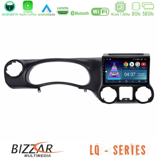 Bizzar LQ Series 4Core Android14 2+32GB Jeep Wrangler 2011-2014 Navigation Multimedia Tablet 9" Με Carplay & Android Auto