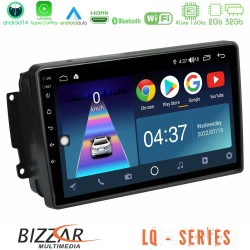 Bizzar LQ Series 4Core Android14 2+32GB Mercedes C/CLK/G Class (W203/W209) Navigation Multimedia Tablet 9" Με Carplay & Android Auto