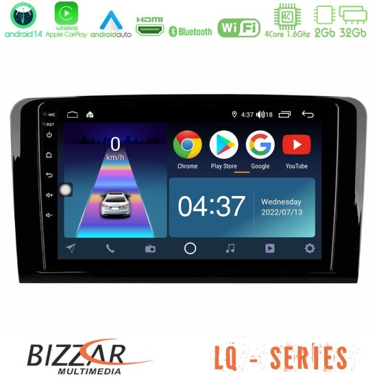 Bizzar LQ Series 4Core Android14 2+32GB Mercedes ML/GL Class Navigation Multimedia Tablet 9" Με Carplay & Android Auto Bizzar LQ Series 4Core Android14 2+32GB Mercedes ML/GL Class Navigation Multimedia Tablet 9" Με Carplay & Android Auto