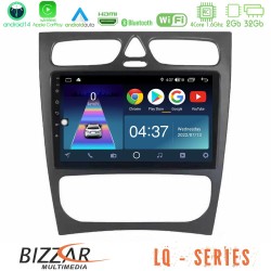 Bizzar LQ Series 4Core Android14 2+32GB Mercedes C Class (W203) Navigation Multimedia Tablet 9" Με Carplay & Android Auto