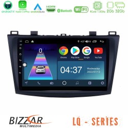 Bizzar LQ Series 4Core Android14 2+32GB Mazda 3 2009-2014 Navigation Multimedia Tablet 9" Με Carplay & Android Auto Bizzar LQ Series 4Core Android14 2+32GB Mazda 3 2009-2014 Navigation Multimedia Tablet 9" Με Carplay & Android Auto