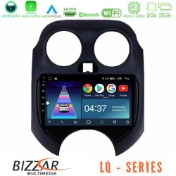 Bizzar LQ Series 4Core Android14 2+32GB Nissan Micra 2011-2014 Navigation Multimedia Tablet 9" Με Carplay & Android Auto Bizzar LQ Series 4Core Android14 2+32GB Nissan Micra 2011-2014 Navigation Multimedia Tablet 9" Με Carplay & Android Auto