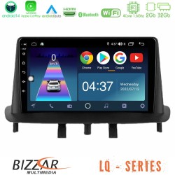 Bizzar LQ Series 4Core Android14 2+32GB Renault Megane 3 2009-2015 Navigation Multimedia Tablet 9" Με Carplay & Android Auto Bizzar LQ Series 4Core Android14 2+32GB Renault Megane 3 2009-2015 Navigation Multimedia Tablet 9" Με Carplay & Android Auto