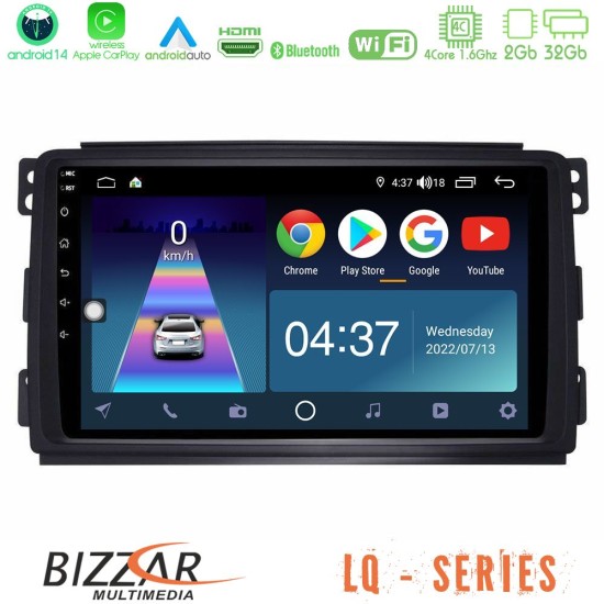 Bizzar LQ Series 4Core Android14 2+32GB Smart 451 Navigation Multimedia Tablet 9" Με Carplay & Android Auto