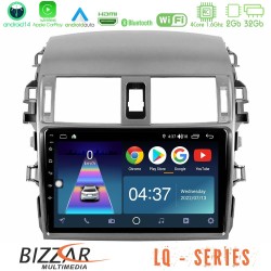 Bizzar LQ Series 4Core Android14 2+32GB Toyota Corolla 2008-2010 Navigation Multimedia Tablet 9" Με Carplay & Android Auto