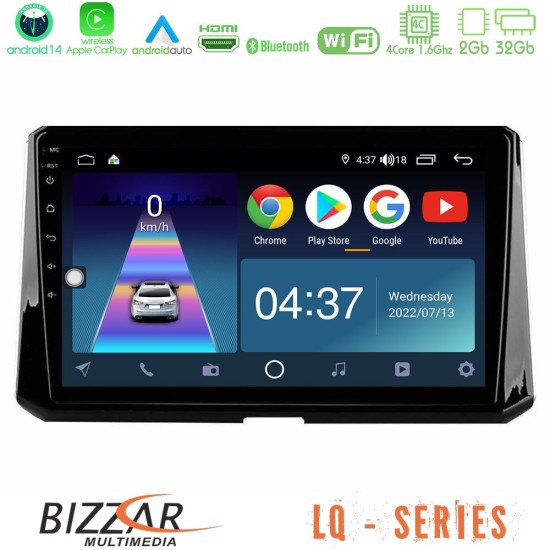 Bizzar LQ Series 4Core Android14 2+32GB Toyota Corolla 2019-2022 Navigation Multimedia Tablet 9" Με Carplay & Android Auto